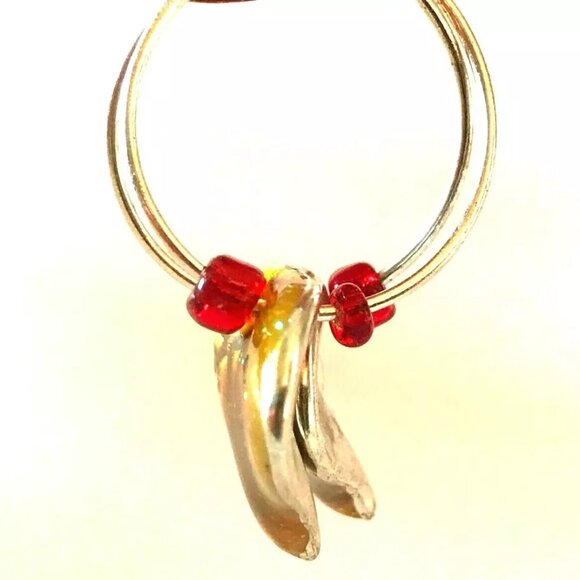 Gold Leaf Earrings Fall Thanksgiving Autumn Tree Leaves Halloween Harvest Plated - Picture 4 of 8